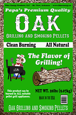 Premium 20lb 100% Oak Wood Pellets for Smoking & Grilling – Ideal for BBQ, Pizza Ovens & Outdoor Cooking
