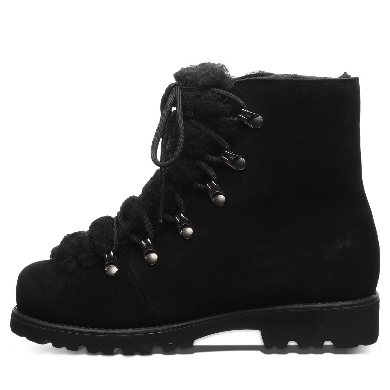 BEARPAW Women's Alisa Suede Lace-Up Boots - Lightweight Comfortable Winter Boots for Women | Casual Outdoor Hiking & Everyday Wear