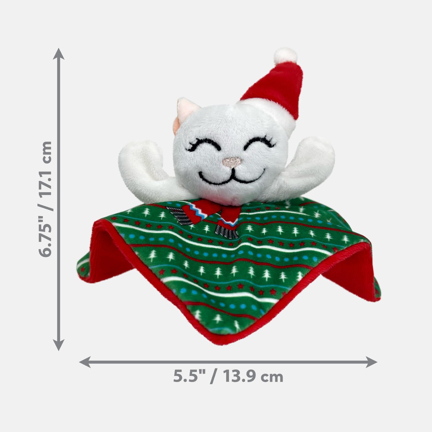 KONG Holiday Crackles Santa Kitty Dog Toy - Durable Chew Toy for Small & Medium Dogs - Christmas Gift for Pets - Perfect for Playtime & Training