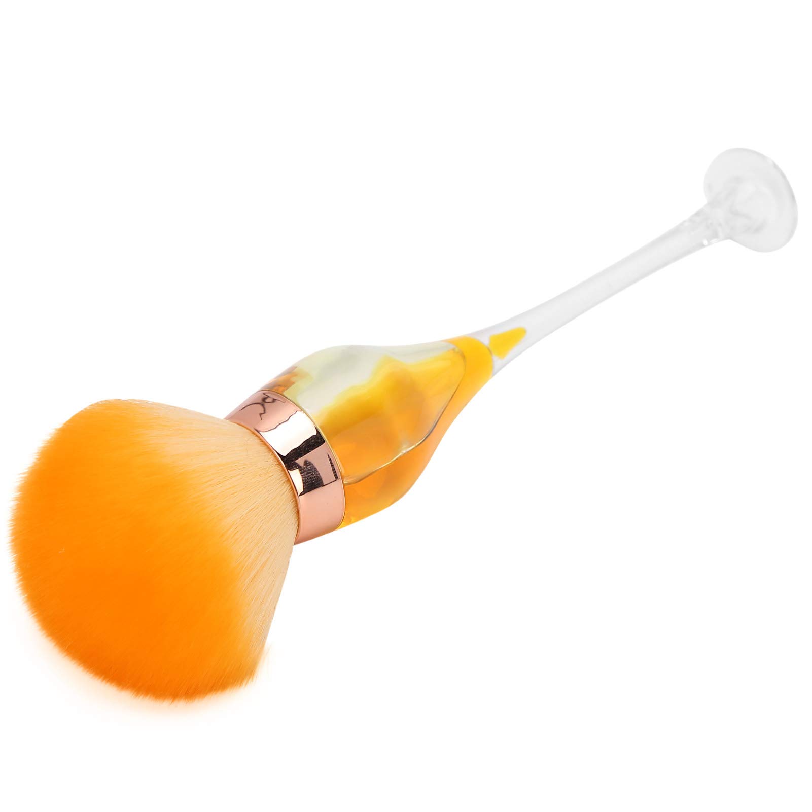 Professional Nail Dust Remover Brush for Nail Art & Manicure - Soft Bristle Cleaning Brush for Acrylic Powder, Gel Polish & Makeup Blush (Orange) - Perfect for Salon, Home & DIY Nail Care