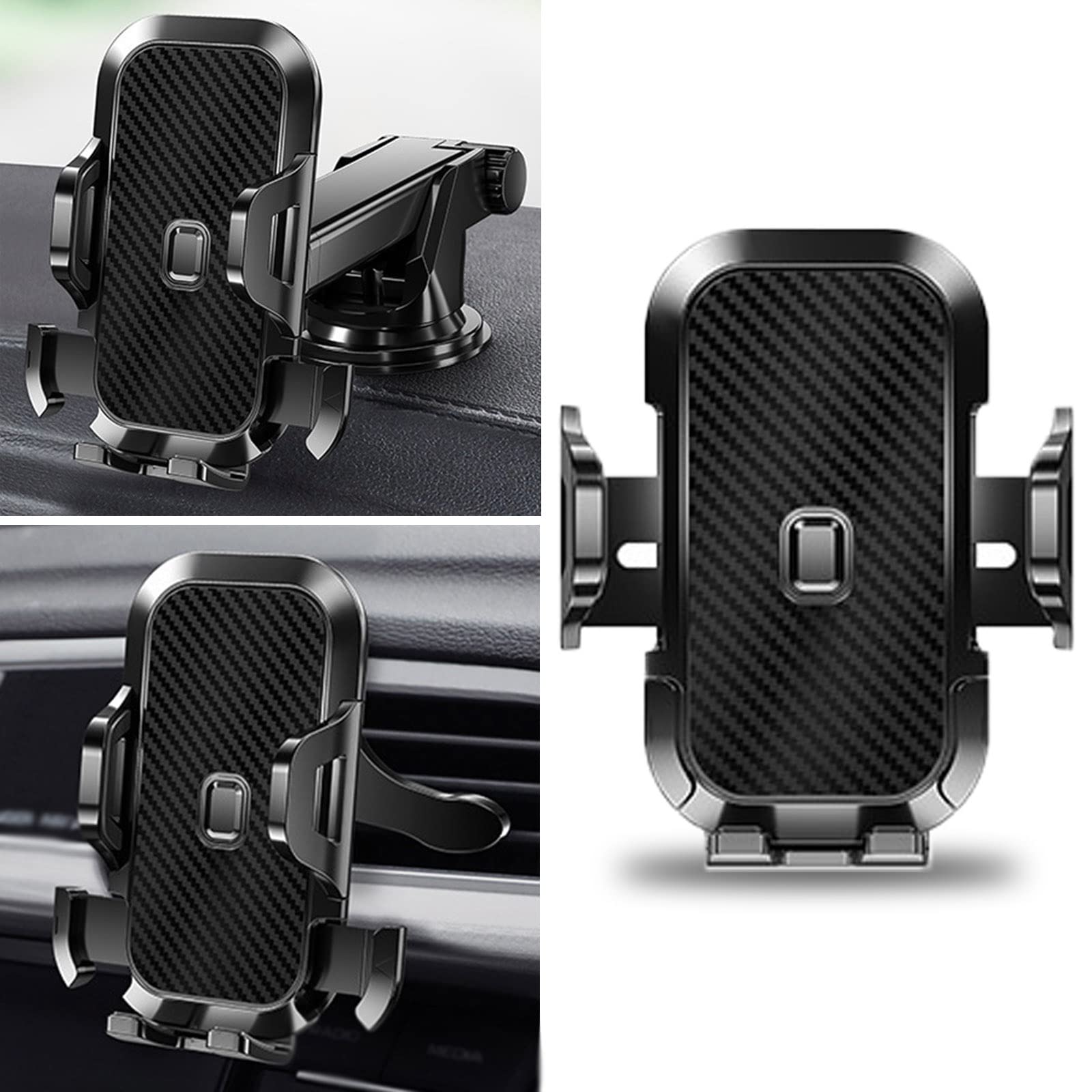 Universal Car Phone Mount Holder - 360° Adjustable Dashboard Windshield Air Vent Phone Stand with Strong Suction Cup & Telescopic Arm for iPhone 14/13/12 Pro Max, Samsung Galaxy - Perfect for GPS Navigation, Hands-Free Calling & Road Trips