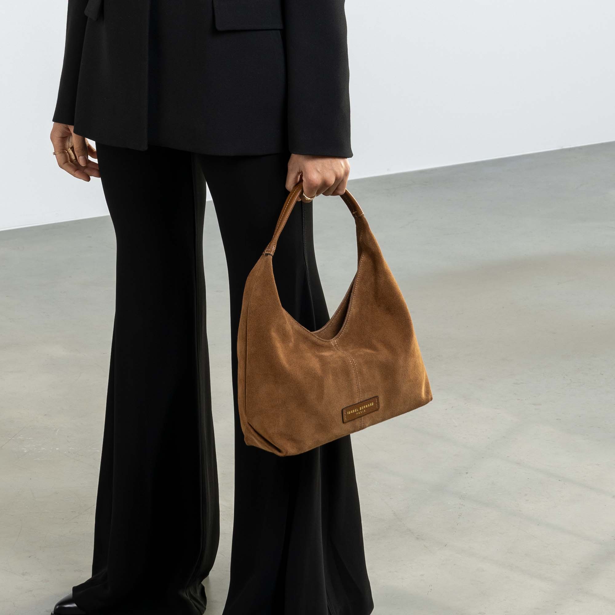 Honoré Grace Mini Brown Suede Handbag for Women - Elegant Crossbody Purse for Everyday Use, Date Night & Travel Accessories