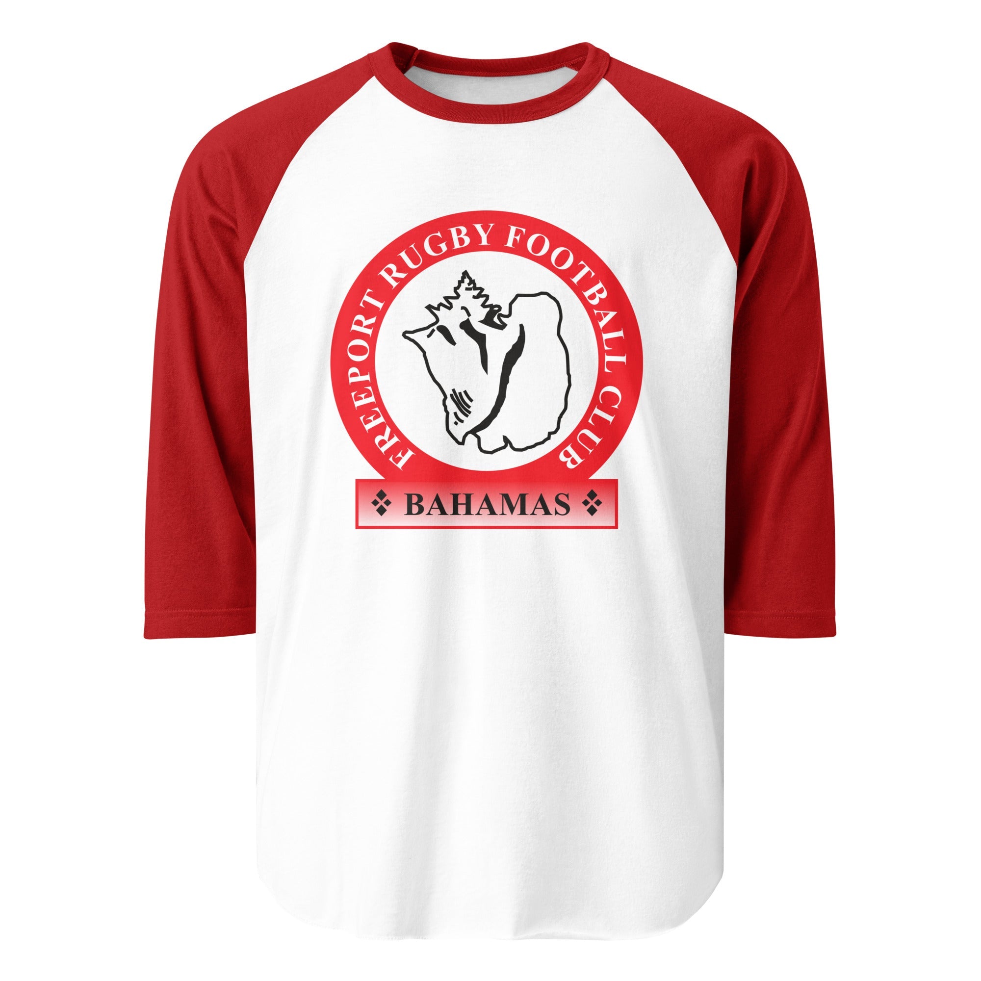 Freeport RFC Raglan 3/4 Sleeve Baseball Tee - Soft Cotton Blend T-Shirt for Men & Women - Perfect for Casual Wear, Sports & Everyday Comfort