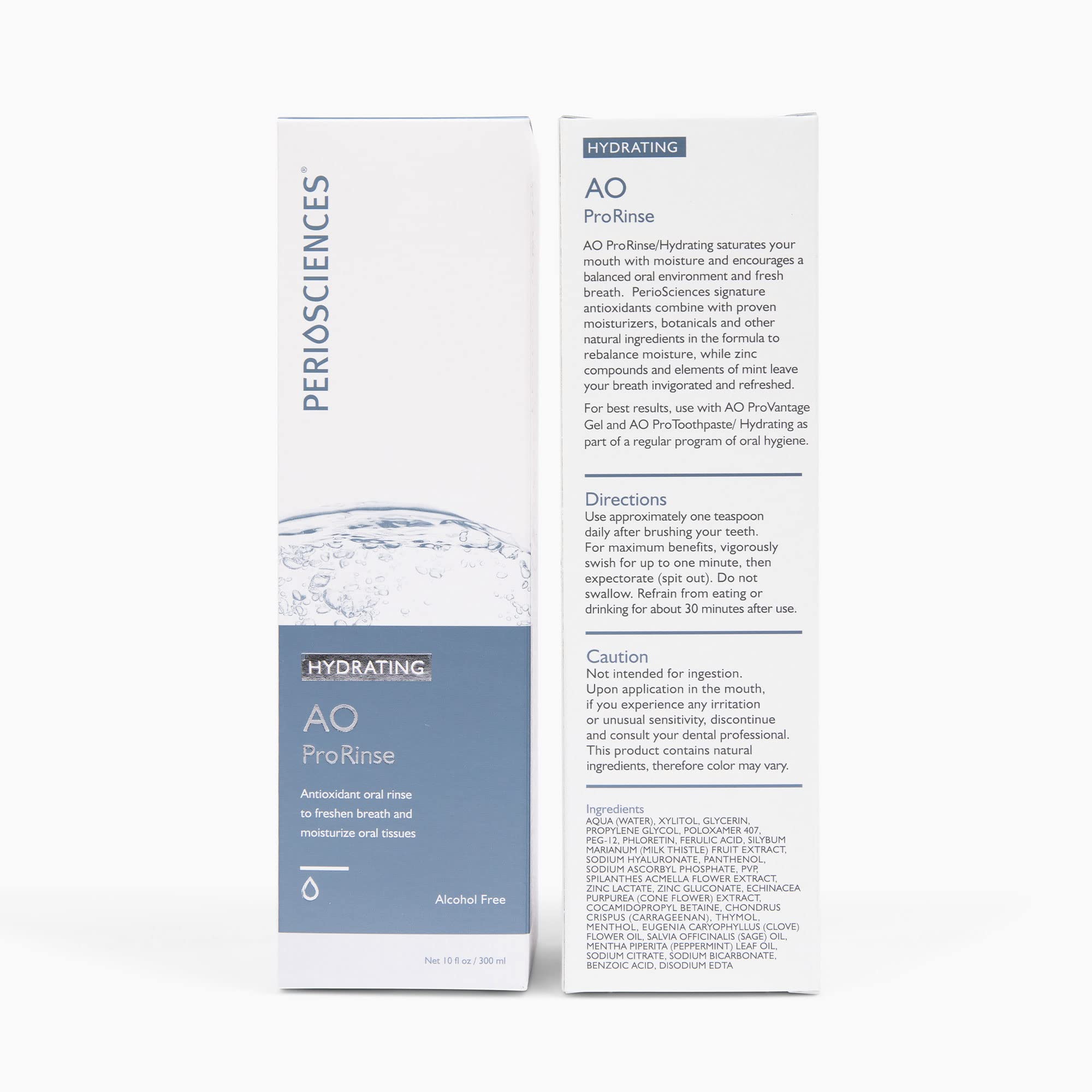 PerioSciences Hydrating Mouthwash Rinse - Mint Flavor Anti Cavity & Dry Mouth Relief | Plaque Remover for Healthier Gums & Teeth Enamel Protection | Dentist Recommended Oral Care | Pre-Brush Solution | Pack of 2 | Ideal for Morning & Night Dental Routine, Travel & Post-Meal Freshness