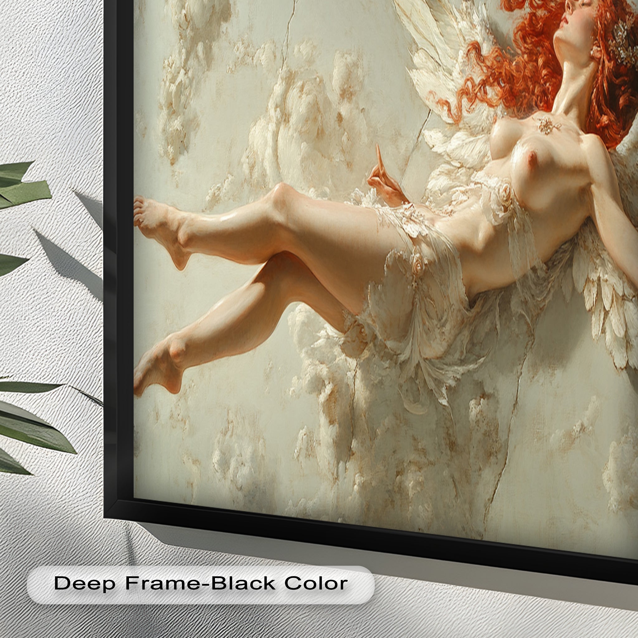 Ascension of the Flame - Mythological Angel Oil Painting Wall Art for Home Decor, Living Room, Bedroom & Office