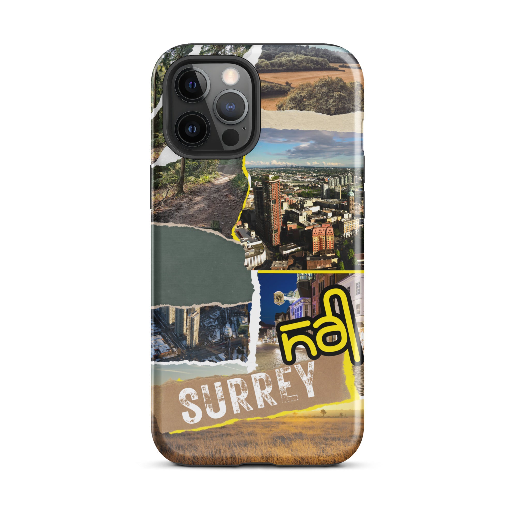 Premium Surrey Collage iPhone Case - Durable Protective Cover with Stylish Design for iPhone [Model] - Perfect for Everyday Use, Travel & Gifting