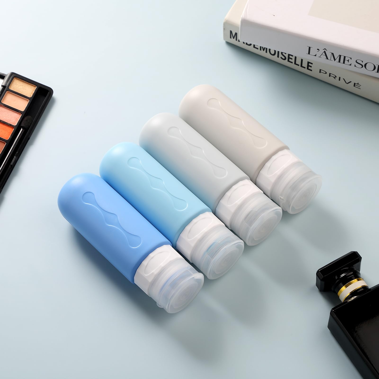 **TSA Approved Travel Bottles for Toiletries - BPA Free Leak Proof Refillable Containers for Shampoo, Lotion & Soap (Blue) - Perfect for Air Travel, Gym & Vacation Essentials**