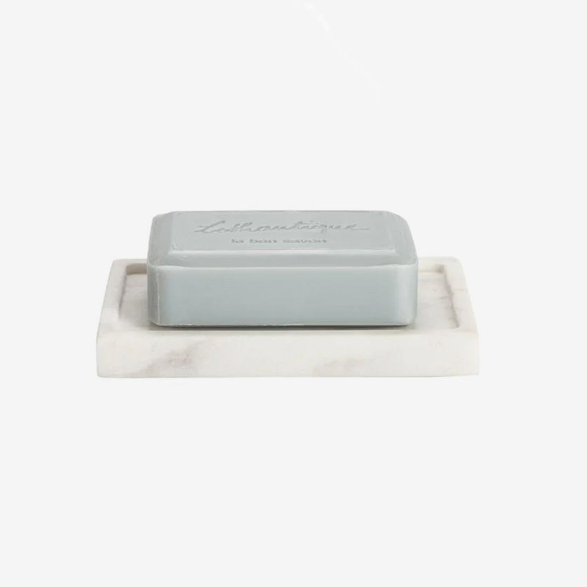 Belle de Provence Marble Soap Dish - Elegant Bathroom Organizer for Soap Storage | Perfect for Showers, Sinks & Vanity Countertops