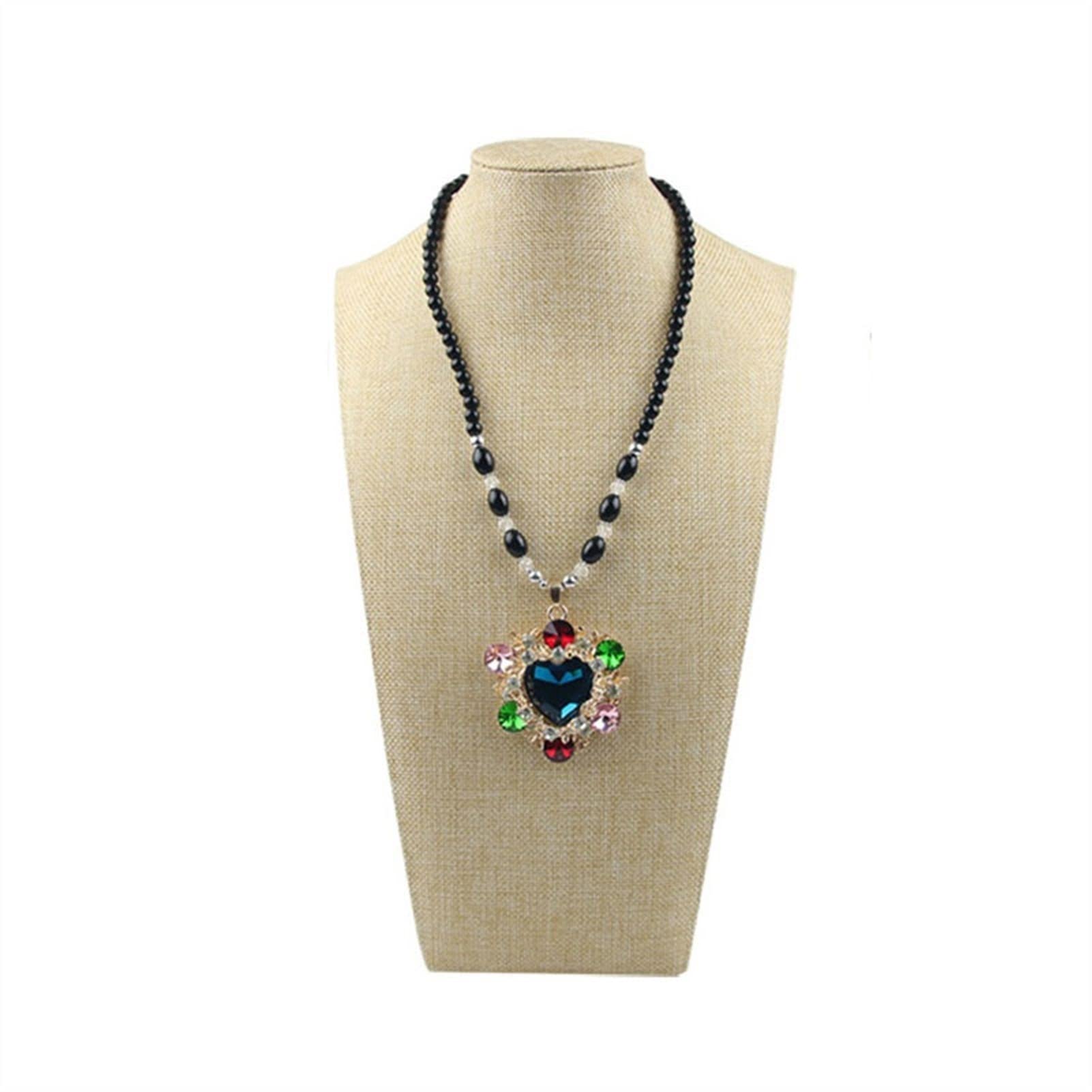 UNNS Jewelry Display Stand - Necklace & Pendant Mannequin Bust for Jewelry Store, Boutique, and Home Decor (Hemp-25cm) | Perfect for Retail Displays, Wedding Jewelry Showcase, and Gift Packaging