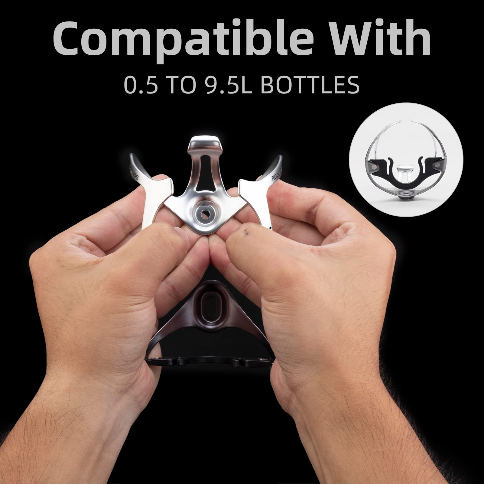 ROCKBROS Lightweight Aluminum Alloy Bike Water Bottle Cage - Durable Bicycle Cup Holder for Road & Mountain Bikes - Perfect for Cycling, Commuting & Outdoor Sports Accessories