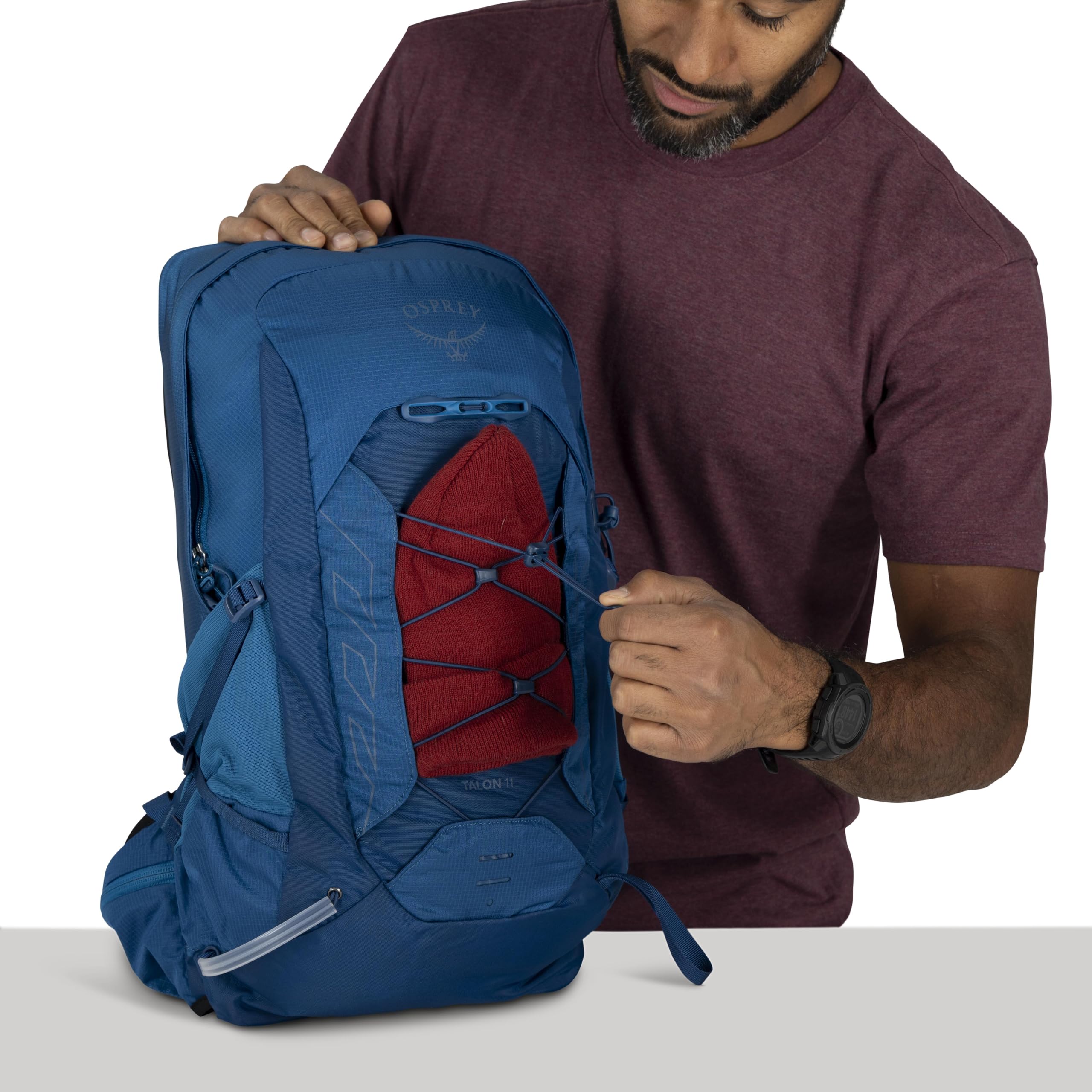 Osprey Talon 11L Men's Lightweight Hiking Backpack with Hipbelt - Frosty Mint Green/Night Shift | Perfect for Day Hikes, Trail Running & Outdoor Adventures