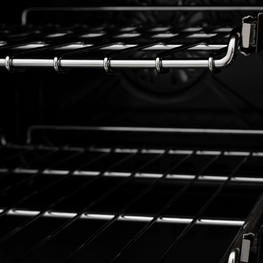 ZLINE RABZ 36 G 36-Inch Dual Fuel Range - 4.6 cu. ft. Black Stainless Steel with Gold Accents - 6 Burner Gas Cooktop & Electric Convection Oven - Professional Kitchen Appliance for Home Chefs & Cooking Enthusiasts