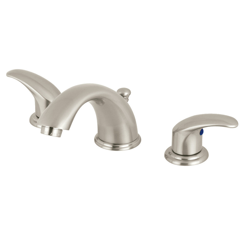 Kingston Brass GKB961LL Widespread Bathroom Faucet - Modern 8 Inch Centerset Bathroom Sink Faucet with Lever Handles, Brushed Nickel Finish - Perfect for Master Bathroom, Guest Bath, and Powder Room Renovations