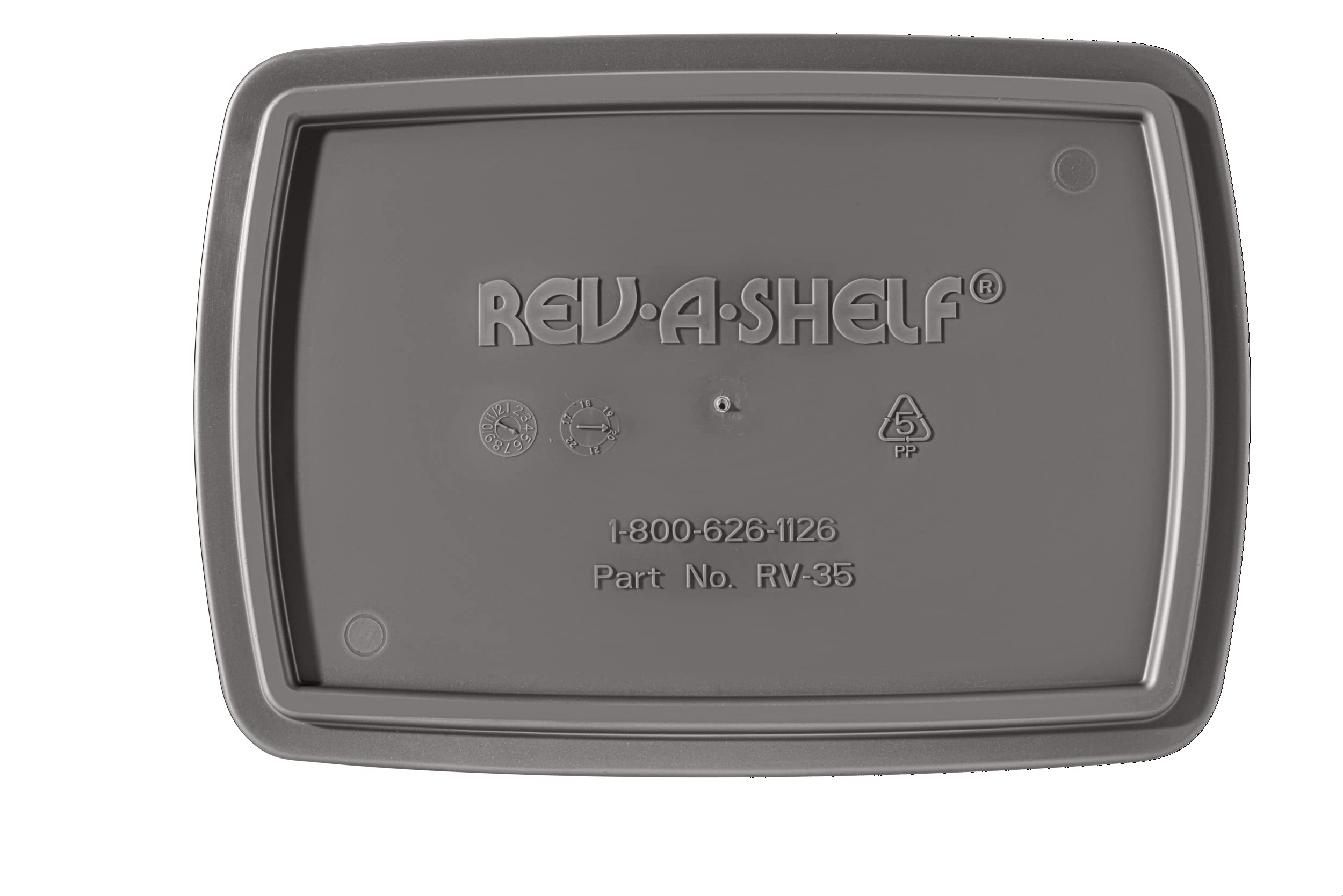 Rev-A-Shelf 35 Quart Replacement Container (Orion Gray) - Standard Size Pull-Out Trash Can for Kitchen Cabinets - Perfect for Waste Management & Recycling Organization in Home Kitchens