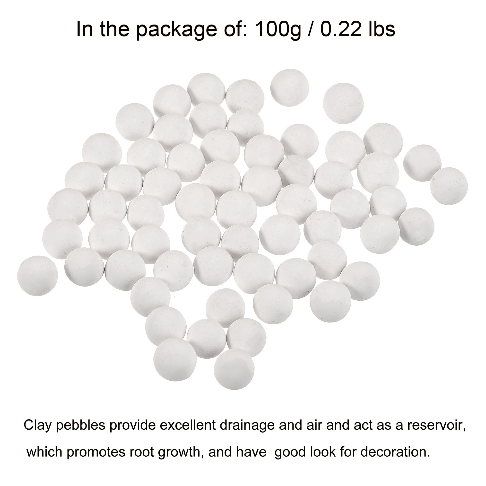 Premium White Clay Pebbles 5-6mm (0.22 lbs) - Hydroponic Growing Media for Indoor Plants, Orchids, Bonsai Trees | Ideal for Hydroponics, Aquaponics, Vase Fillers & Home Gardening Decor