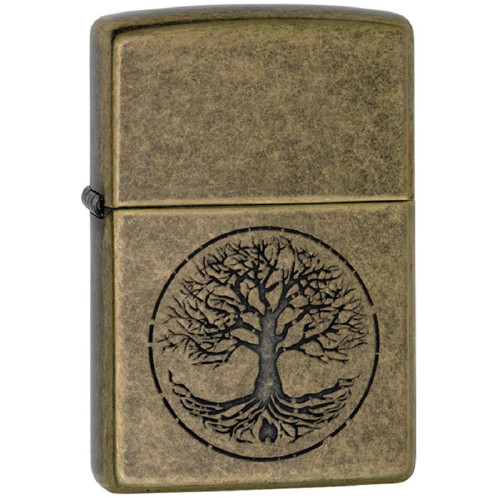 Custom Engraved Zippo Lighter with Tree of Life Design #29149 - Personalized Gift for Men, Women, Collectors & Outdoor Enthusiasts - Perfect for Camping, Hiking, Birthday & Anniversary Gifts