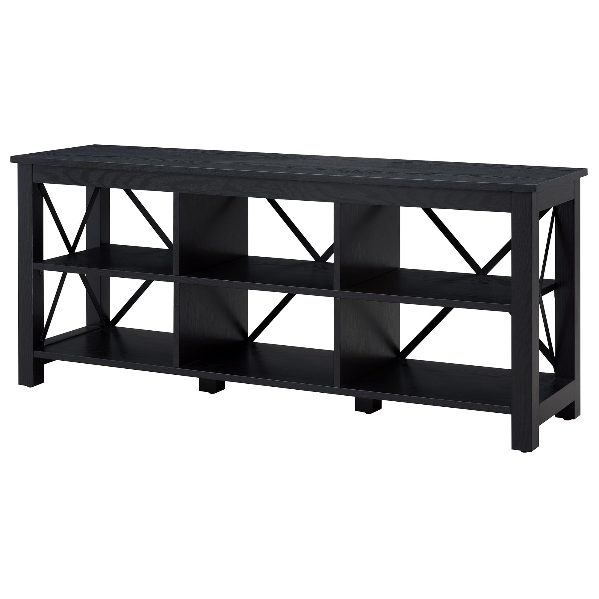 Henn&Hart 65 Inch TV Stand - Modern Black Rectangular Entertainment Center for Living Room, Bedroom & Home Theater - Sturdy & Stylish TV Console with Ample Storage Space