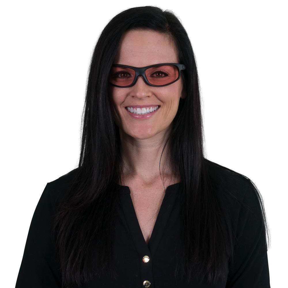TheraSpecs Wrap Glasses for Light Sensitivity Relief - Migraine & Photophobia Relief Glasses - Blue Light Blocking & UV Protection - Perfect for Computer Work, Driving & Indoor Use