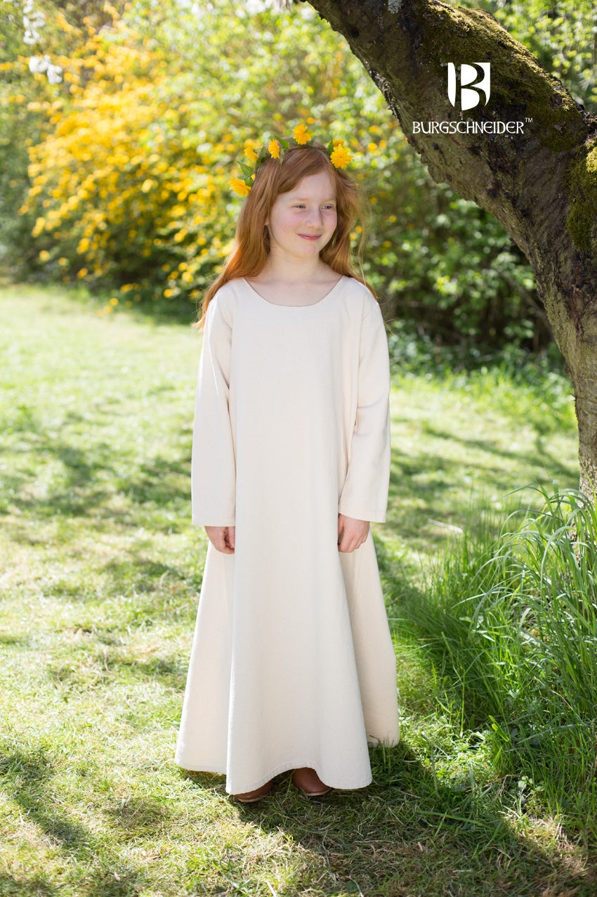 Ylvi Natural Cotton Children's Under Dress - Soft & Comfortable for Everyday Wear, Playtime & Special Occasions