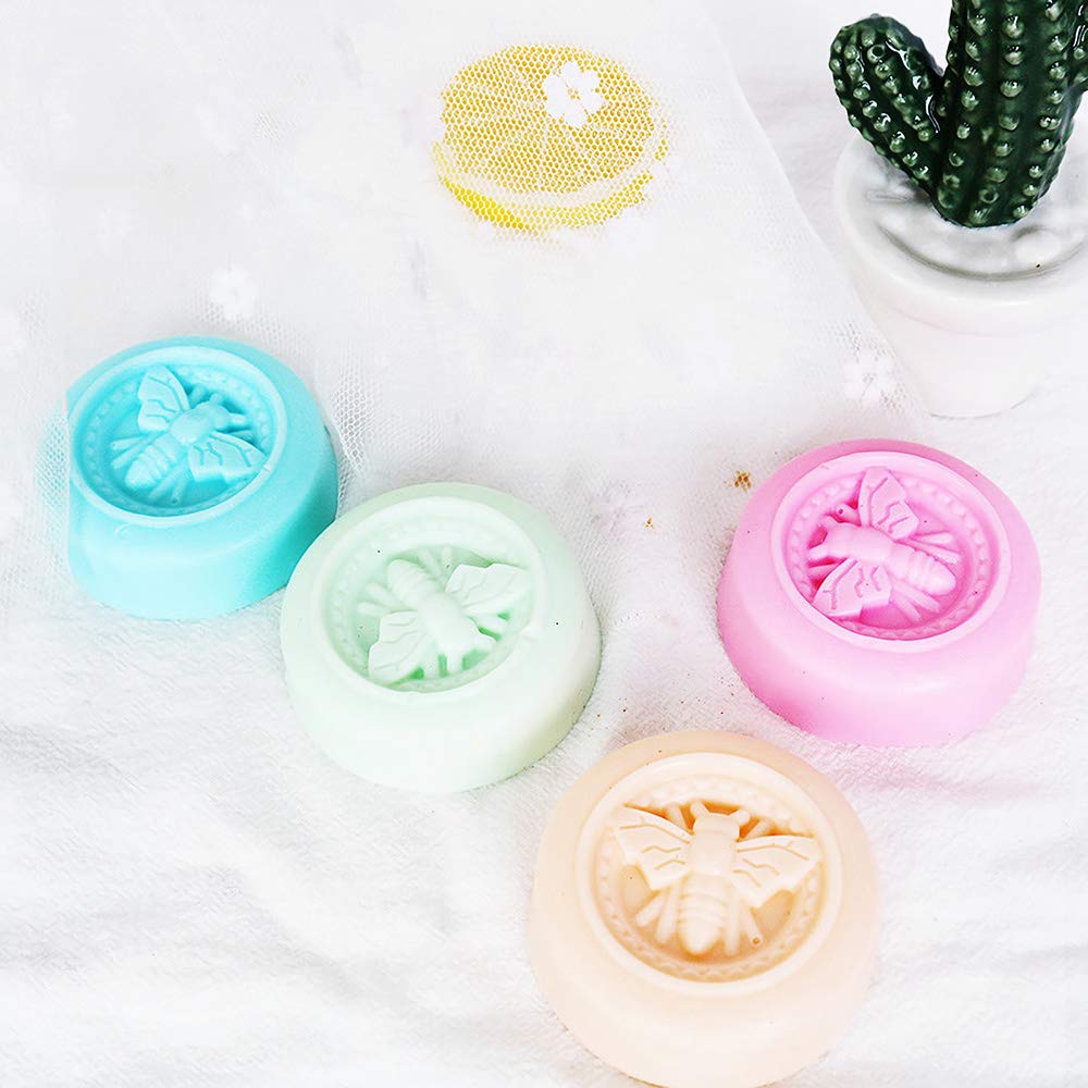 2-Pack 3D Hexagon & Round Beehive Silicone Molds for Soap, Cupcakes, Mousse, Jelly, Chocolate - DIY Baking & Candy Making Supplies - Perfect for Homemade Crafts, Ice Cubes, and Party Treats