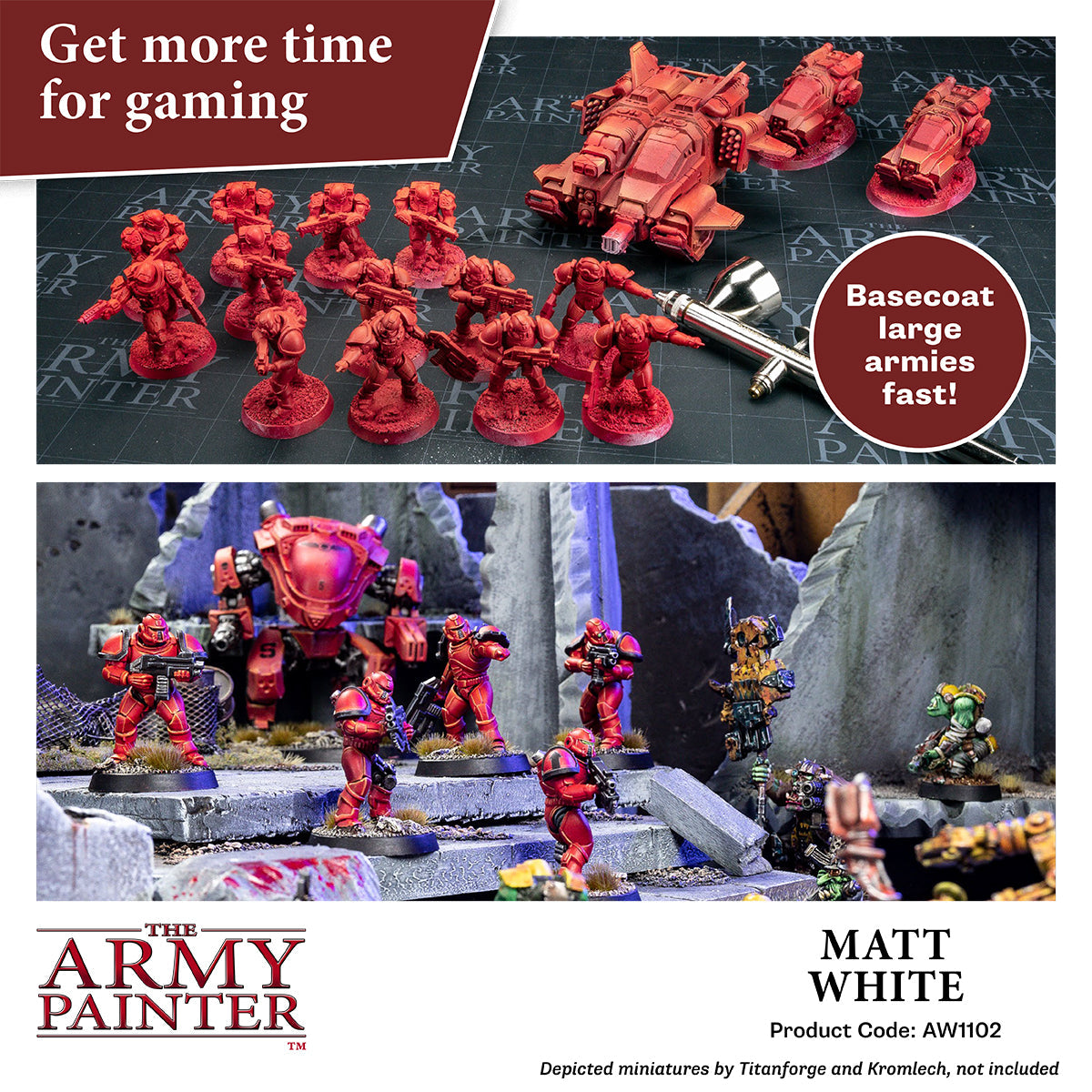 Warpaints Air: Premium Matt White Acrylic Paint for Miniatures & Models - Perfect for Warhammer, D&D, and Tabletop Gaming