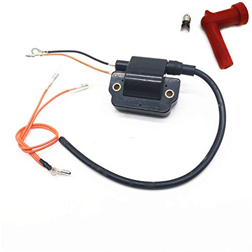 Yamaha Outboard Ignition Coil Replacement for 55HP (1989-1994 2-Stroke 2-Cylinder) & 90HP (1984-1991 2-Stroke 2-Cylinder) Models - Compatible with Part Numbers 697-85570-10-00 & 697-85570-11-00 - Perfect for Marine Engine Repair and Boat Maintenance