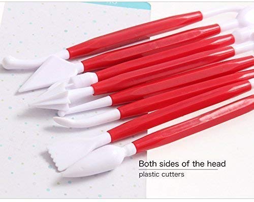 JAGDIV 8-Piece Cake Decorating Kit - Plastic Fondant & Sugarcraft Modeling Tools for Baking, Cake Design, and DIY Dessert Decorations - Perfect for Birthday, Wedding, and Party Cakes