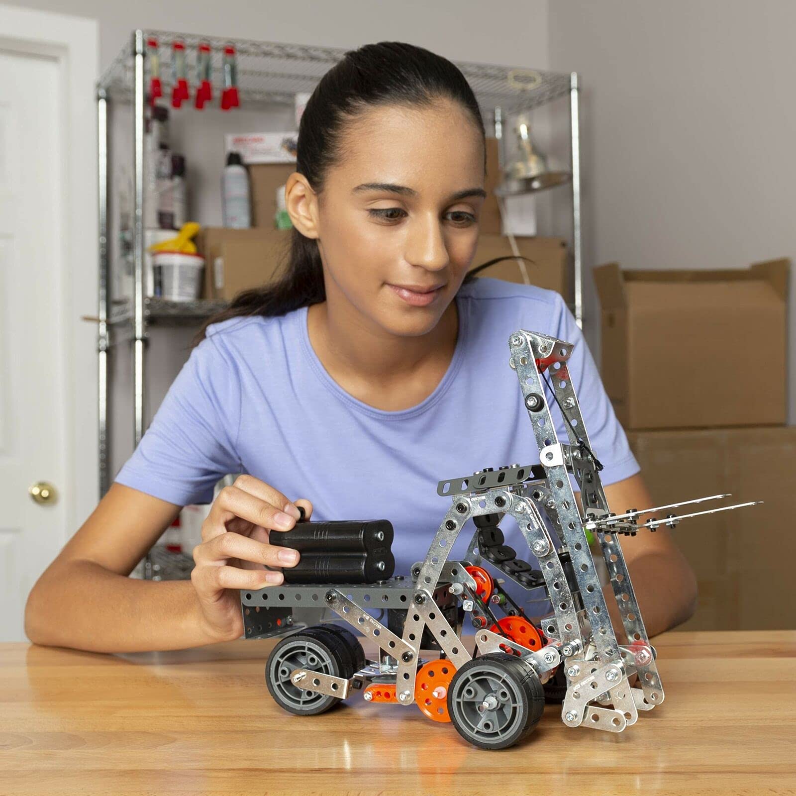 MECCANO Erector Super Construction 25-in-1 Motorized Building Set - 638-Piece STEM Educational Toy for Kids Ages 10+ | Creative Engineering Kit for School Projects & Hands-On Learning