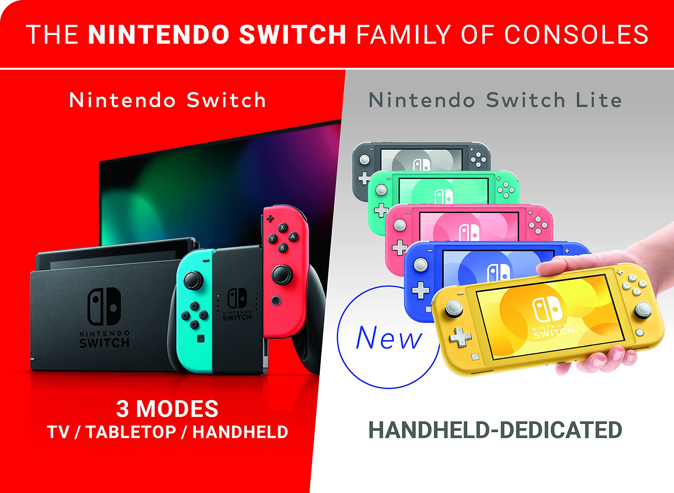 Refurbished Nintendo Switch Lite - Yellow | Portable Gaming Console for Travel, Commute & Home Entertainment | Official Nintendo Product