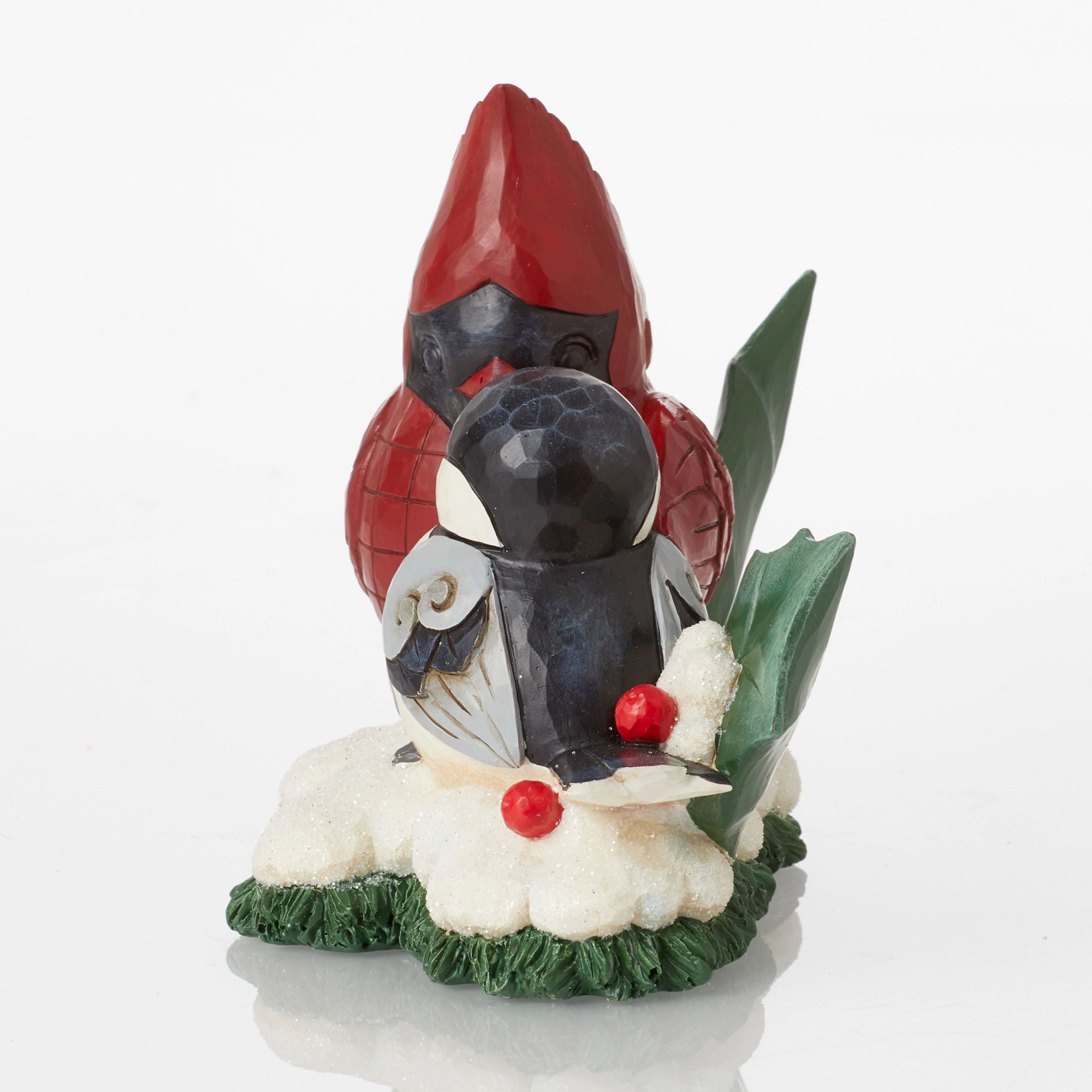HG Cardinal & Chickadee Figurines - Handcrafted Bird Statues for Home Decor, Garden Ornaments, and Gift Ideas - Perfect for Christmas, Spring Decor, and Bird Lovers Collection