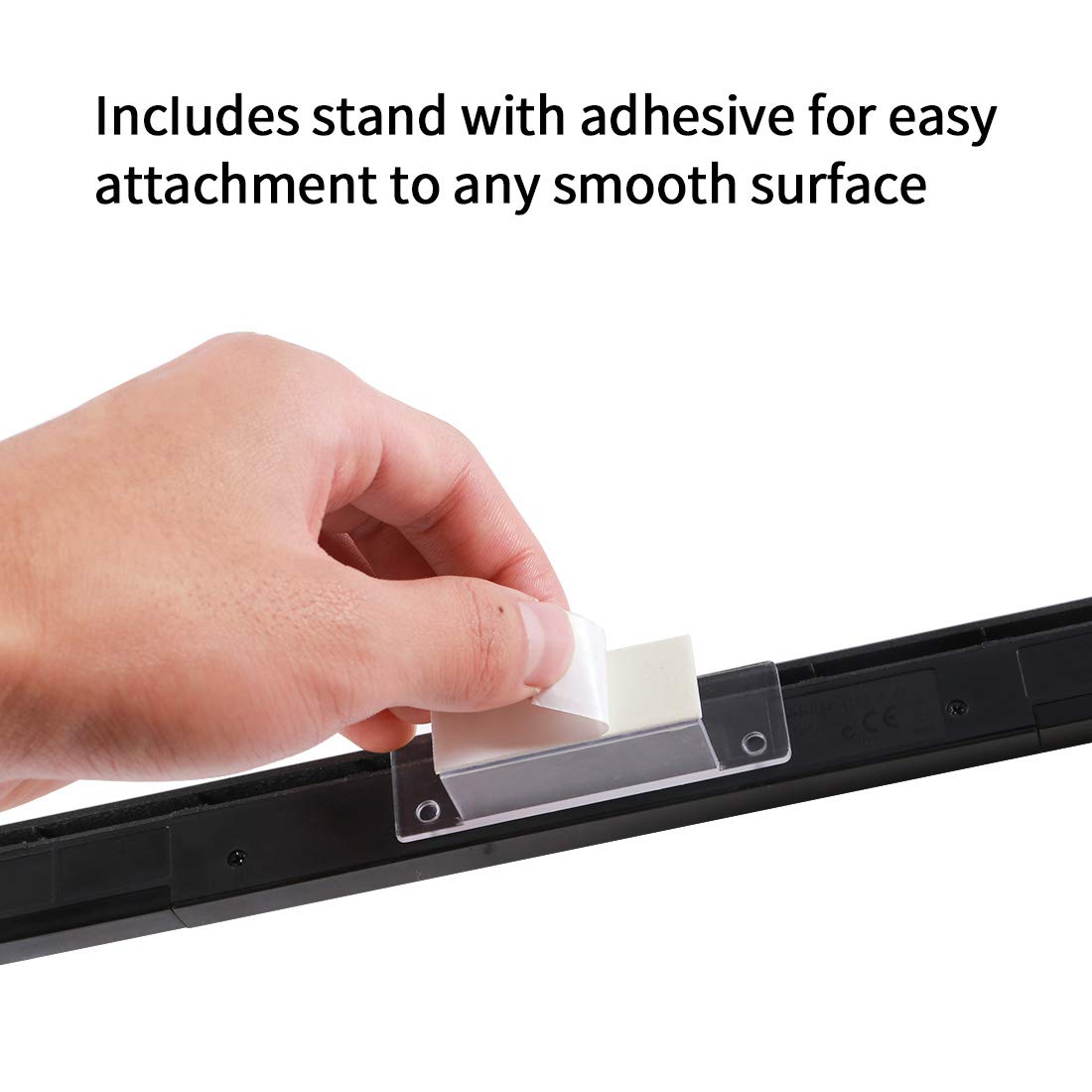 Aokin USB Sensor Bar for Wii & Wii U - Replacement Wired Infrared Ray Sensor with Clear Stand (Silver/Black) | Perfect for Gaming, Motion Control & Home Entertainment Systems