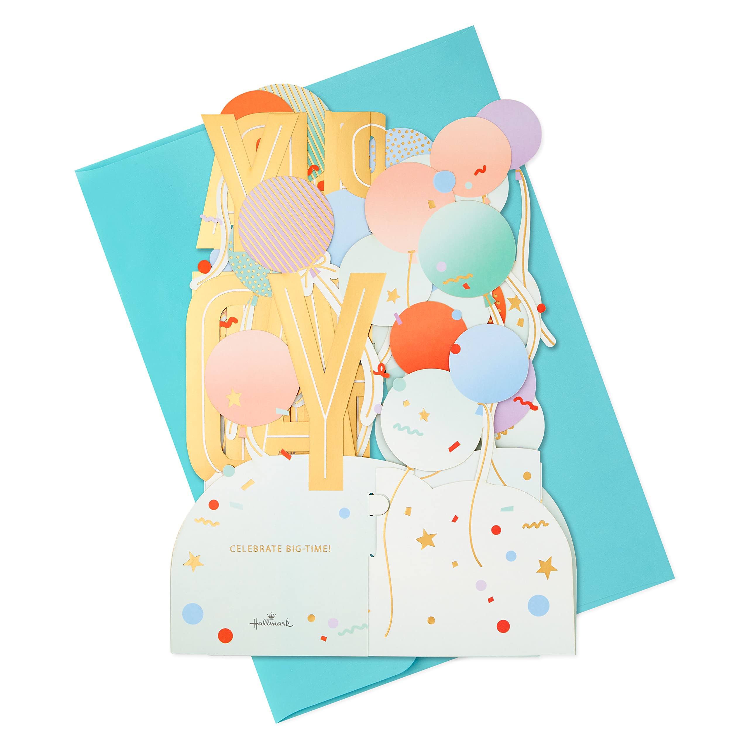 Hallmark Paper Wonder Pop Up Jumbo Birthday Card - Accordion Fold Greeting Card with 3D Design | Perfect for Birthday Parties, Celebrations & Special Occasions