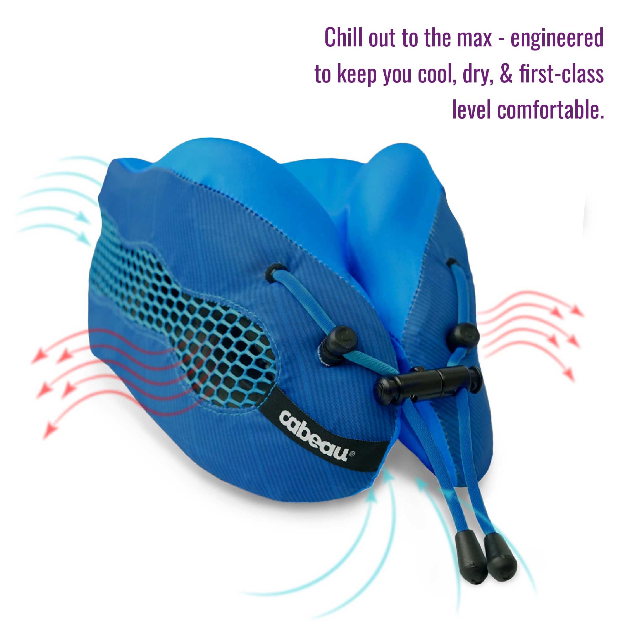 Cabeau Evolution Cooling Memory Foam Travel Neck Pillow for Airplanes & Cars - Ergonomic Support for Long Flights & Road Trips - Machine Washable & Compact Design