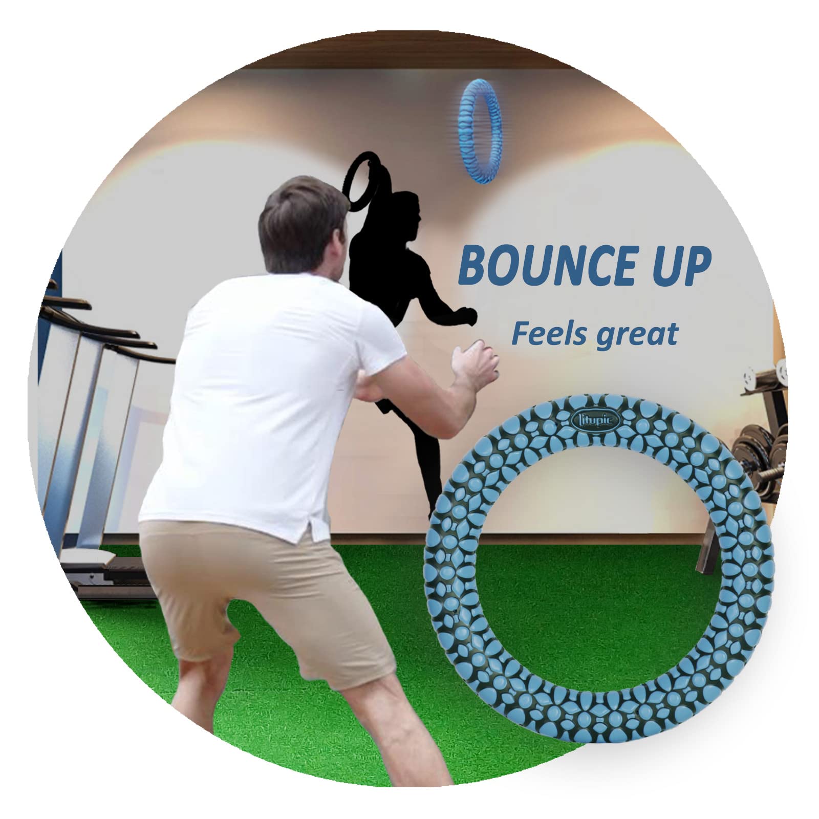 Bouncy Sports Hoops - Hand Eye Coordination Training Tool for Agility & Reflex Skills | Reaction Speed Training Equipment | Easy Catch & Throw for Kids & Adults | Perfect for Backyard Games, Gym Class & Family Fun