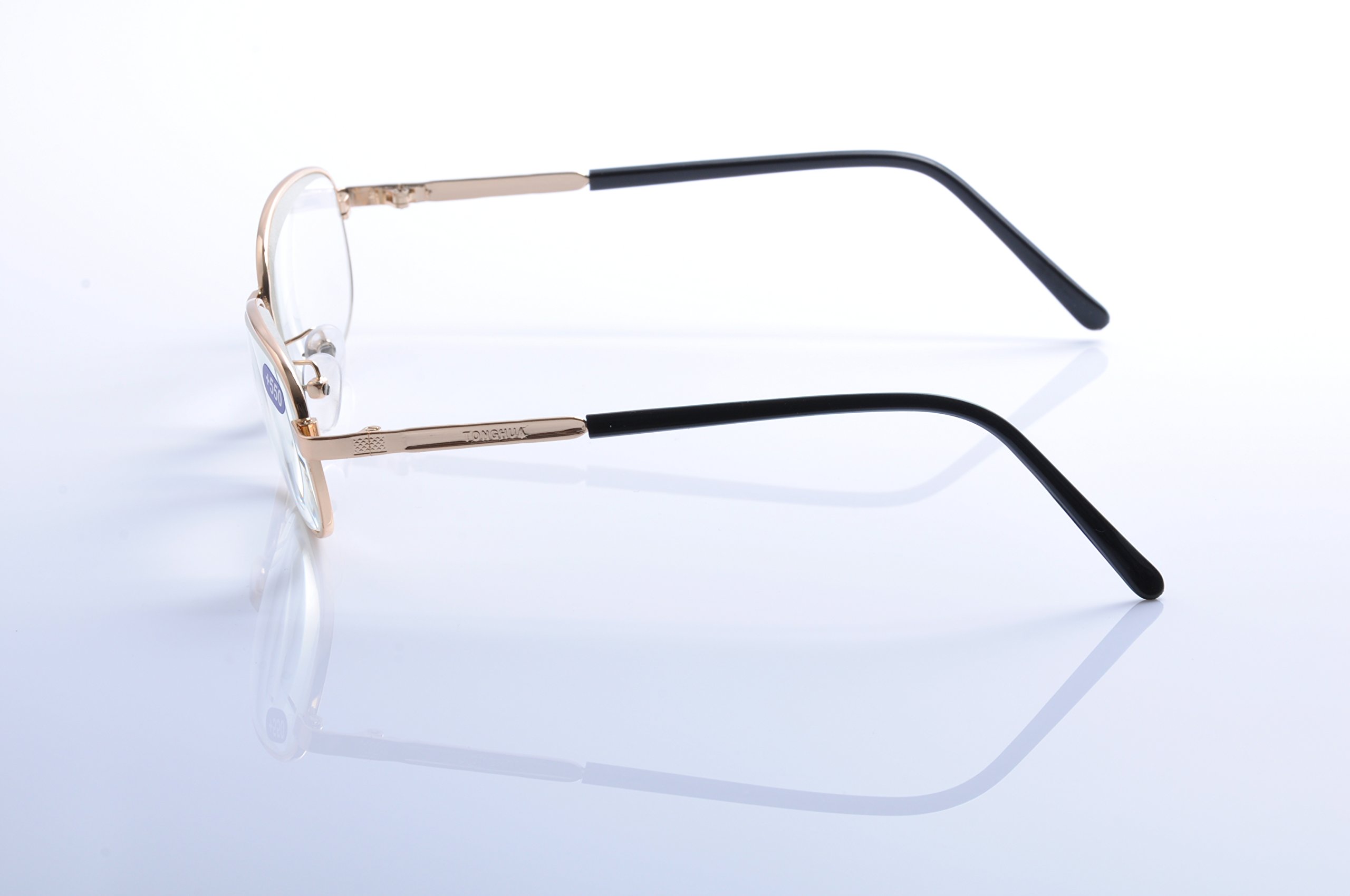 Stylish Metal Full Rim Reading Glasses for Men & Women - Lightweight Comfortable Eyewear for Reading, Working & Daily Use