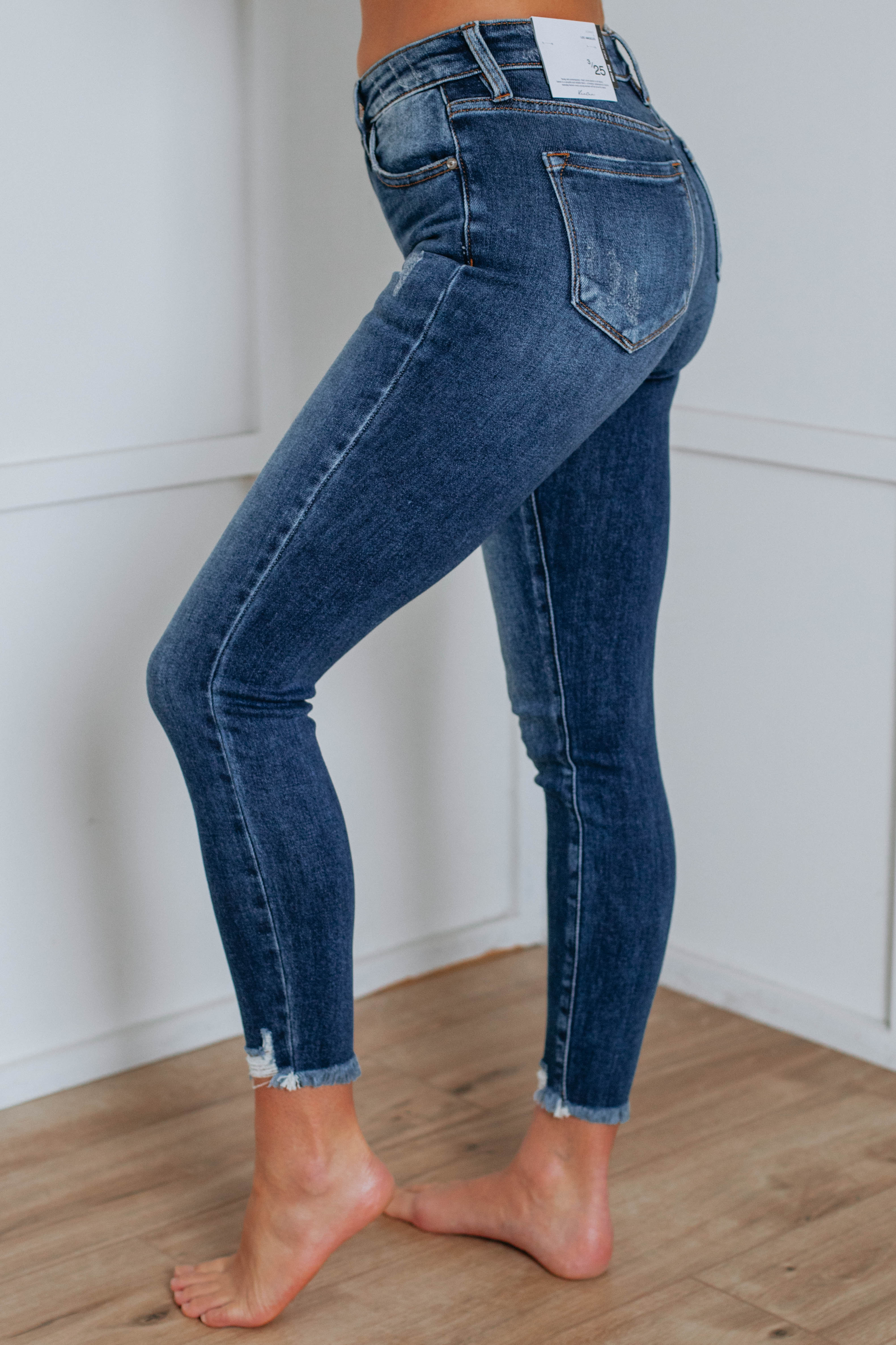 Barrett KanCan High Waist Skinny Jeans for Women - Dark Wash Denim Pants, Stretch Comfort Fit - Perfect for Casual Wear & Night Out