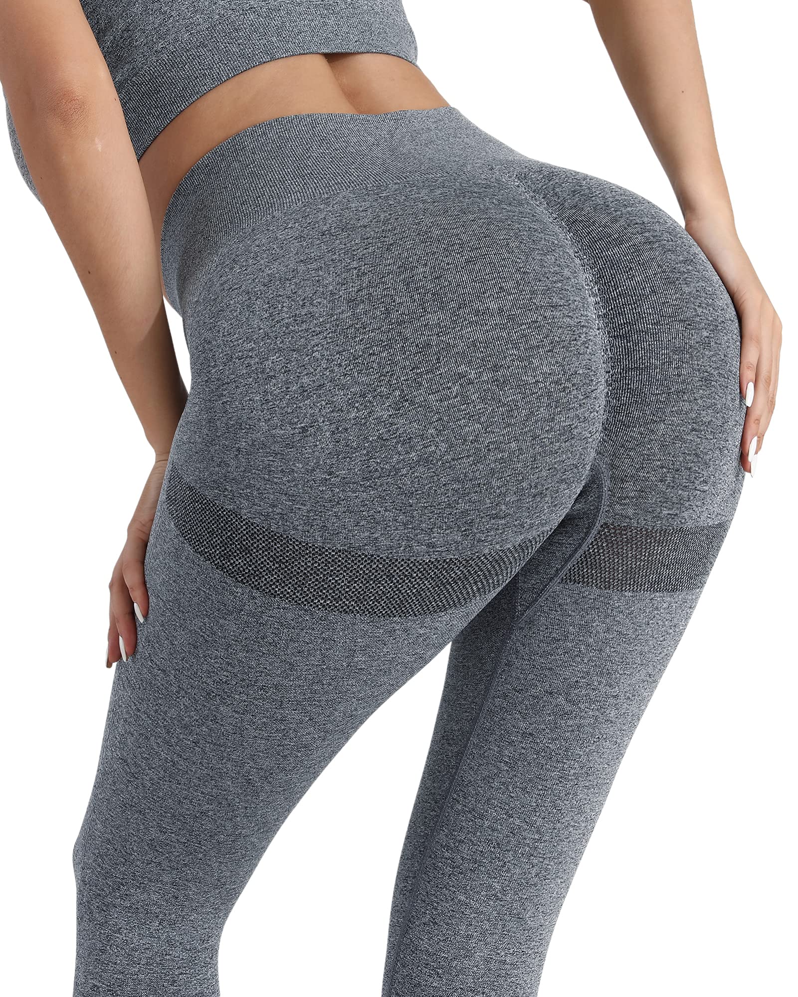CHRLEISURE Women's 3-Piece Workout Leggings Set - High Waisted Scrunch Butt Lifting Seamless Yoga Pants for Gym, Running & Fitness | Perfect for Workouts, Lounge & Everyday Wear