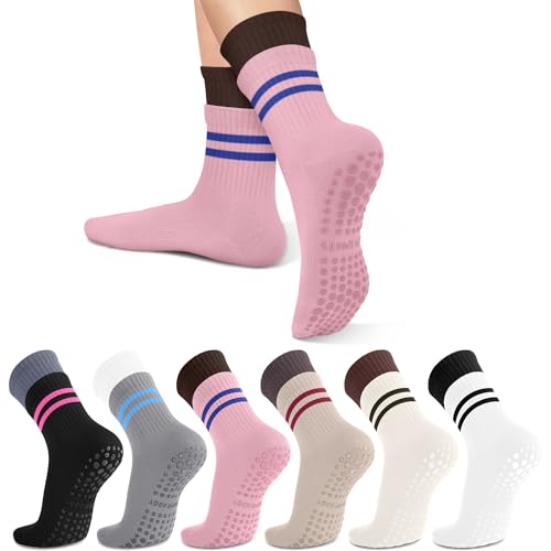 051-6 Pack Black/Dark Grey/Beige/Pink/Khaki/White