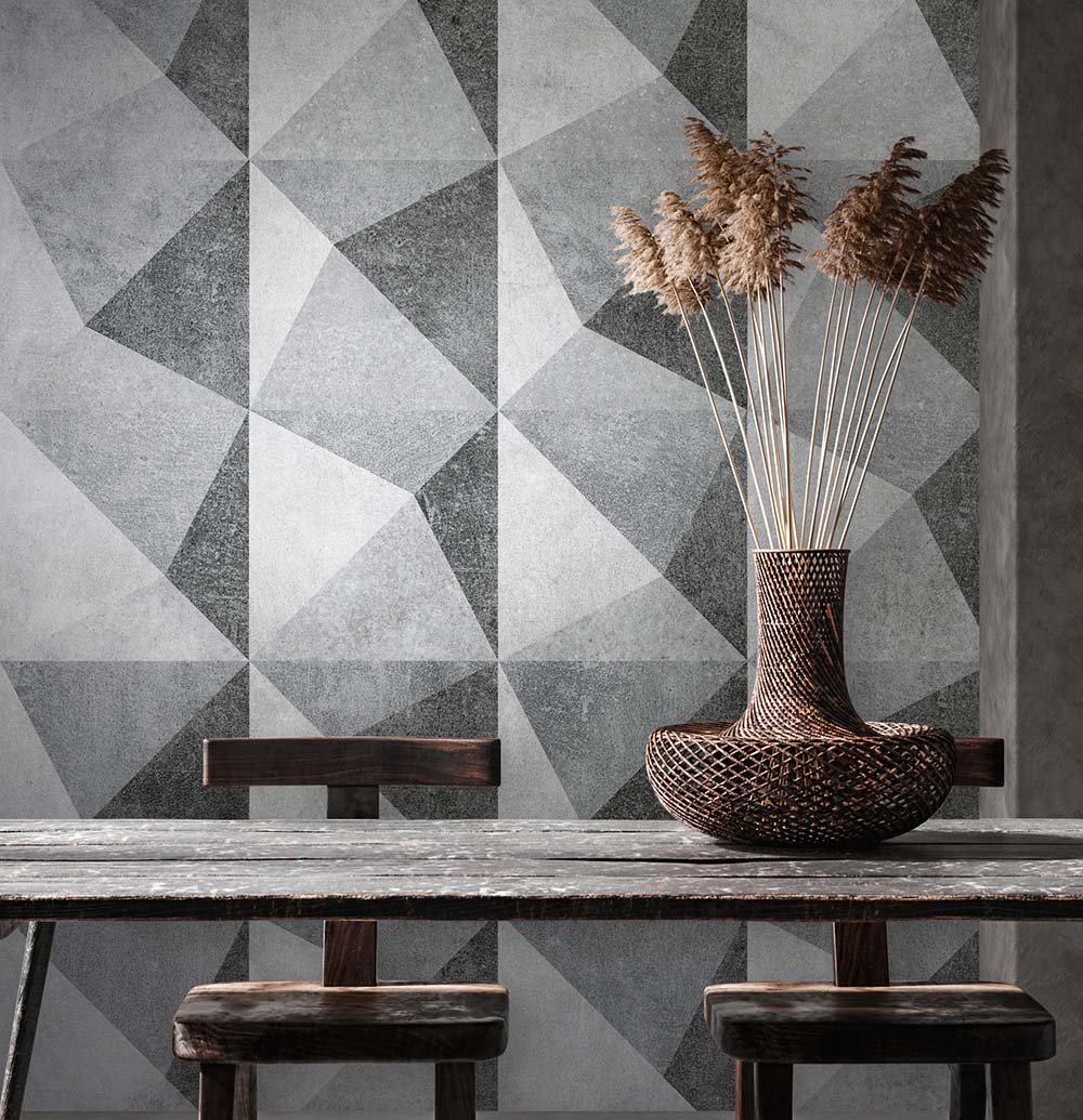 Modern Embossed Triangle Wall Art - Geometric Home Decor for Living Room, Bedroom & Office