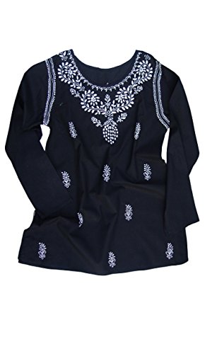 White Embroidery on Black