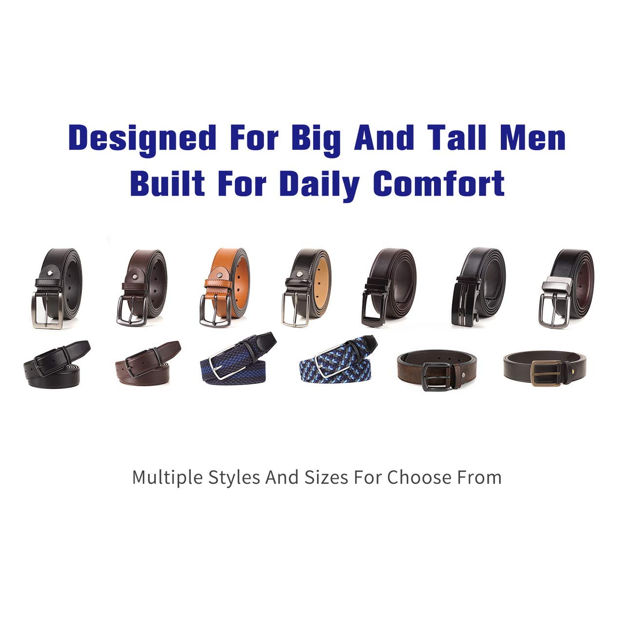 Men's Big & Tall Belt - Adjustable 36