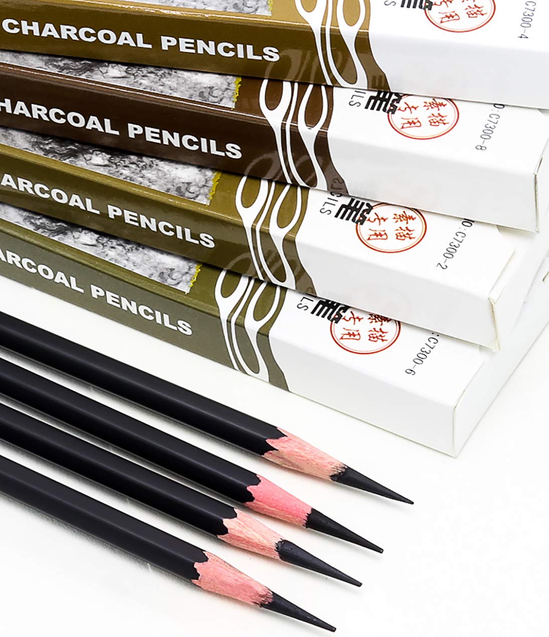 YYMIYU 12-Piece Super Soft Carbon Painting Pencils for Charcoal Drawing & Sketching - Professional Art Supplies for Beginners & Artists - Perfect for Portraits, Landscapes & Still Life Drawings