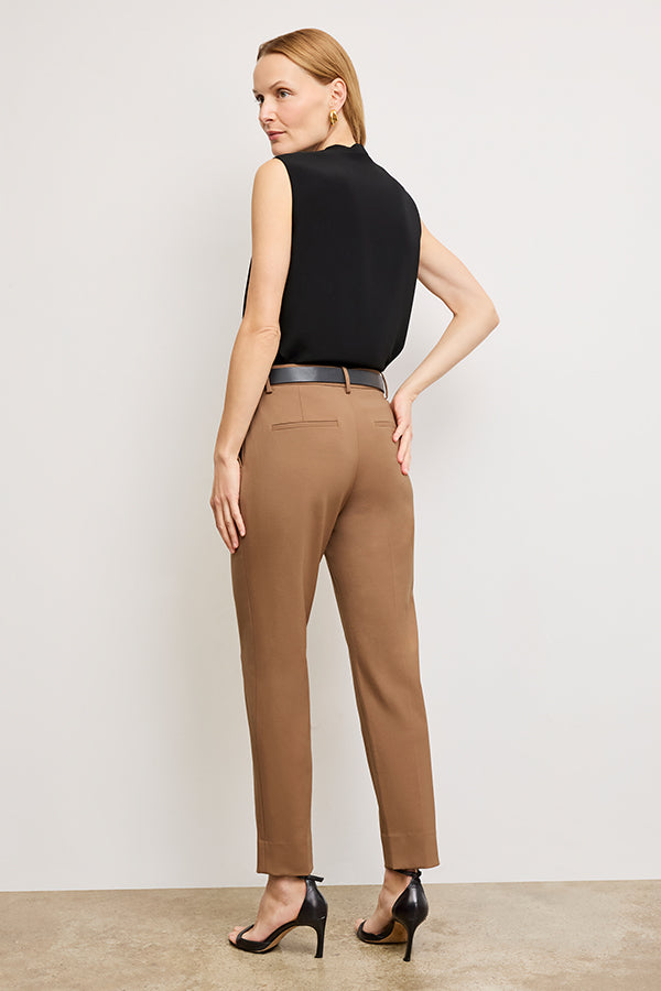 Mejia Washable Wool Twill Pants in Camel Color - Comfortable & Durable Trousers for Office, Travel & Casual Wear