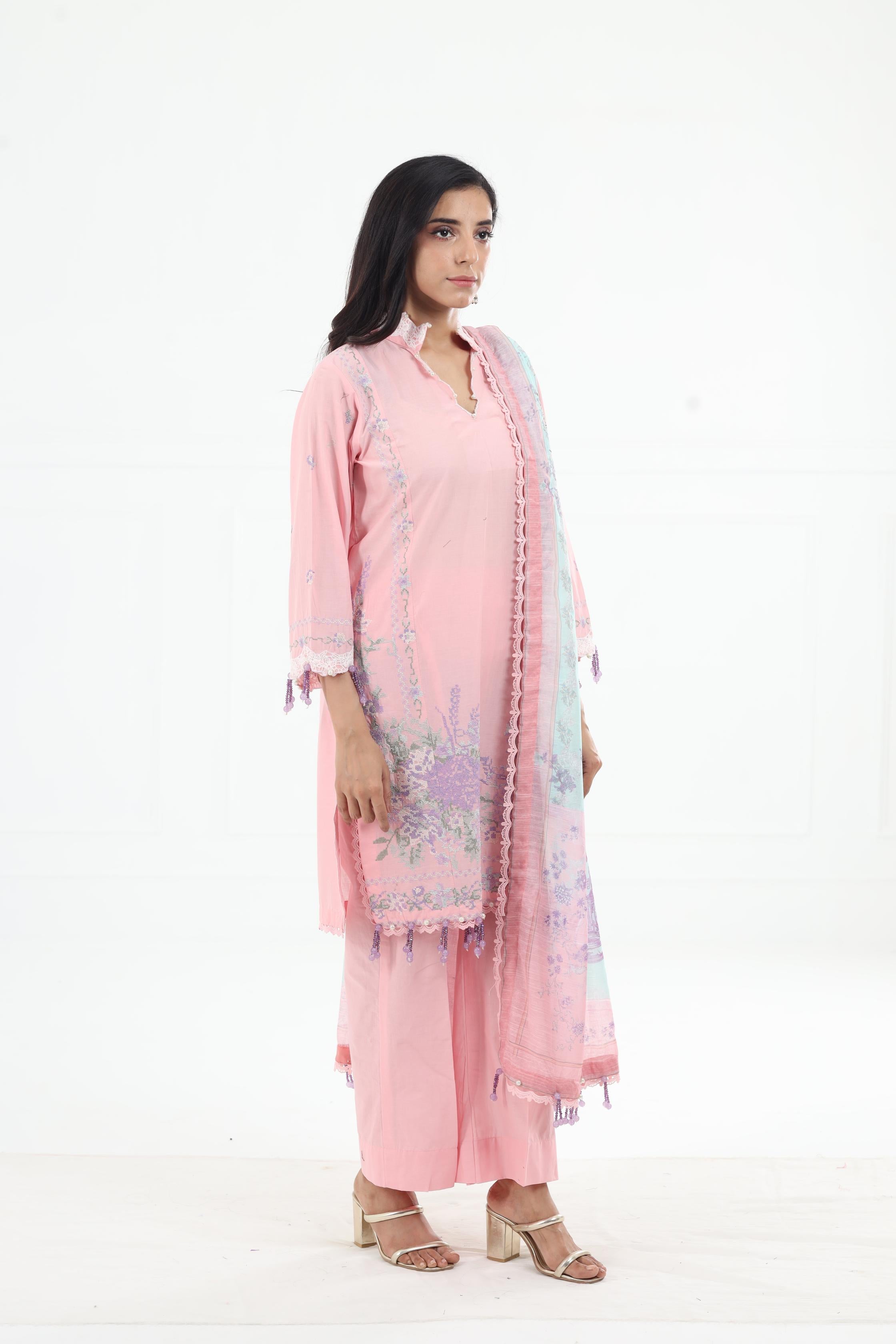 Sana Safinaz Muzlin Volume 1 '25 Stitched Embroidered Lawn Suit - Pakistani Designer Formal Wear for Weddings & Parties
