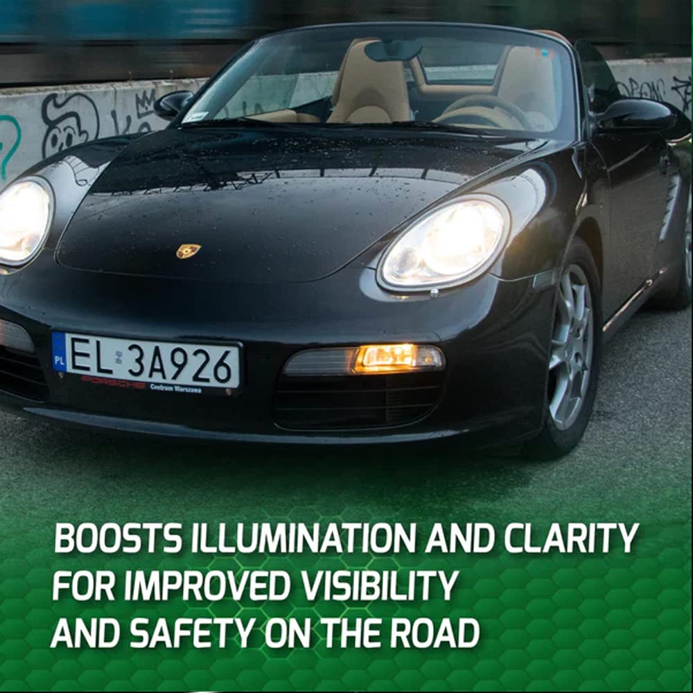 Turtle Wax 51768 Headlight Restorer Kit - Restore Cloudy Headlights & Improve Visibility | Car Headlamp Cleaning & Brightness Restoration Kit for Safe Night Driving