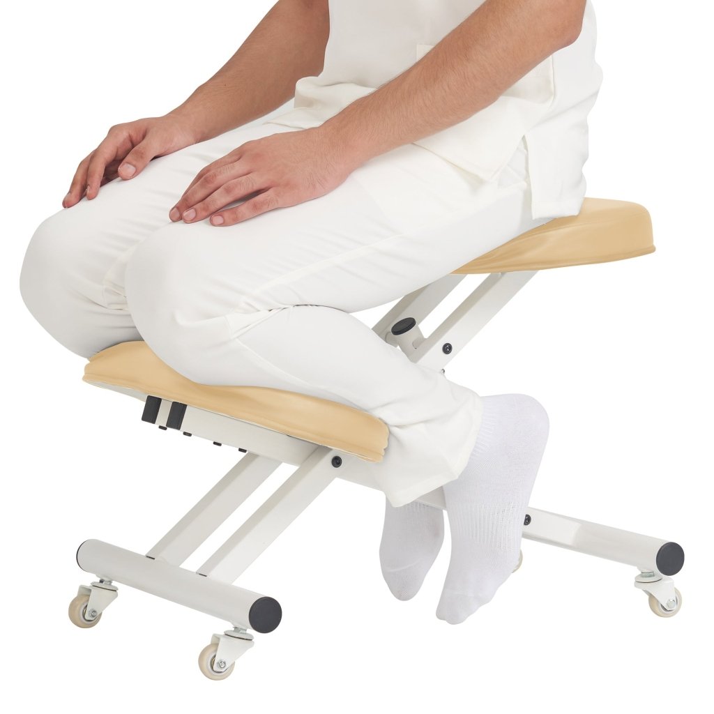 Ergonomic Metal Foldable Kneeling Chair for Office & Home - Posture Correction Stool with Adjustable Height | Improves Sitting Posture, Back Pain Relief | Perfect for Work, Study & Meditation (Royal Blue)