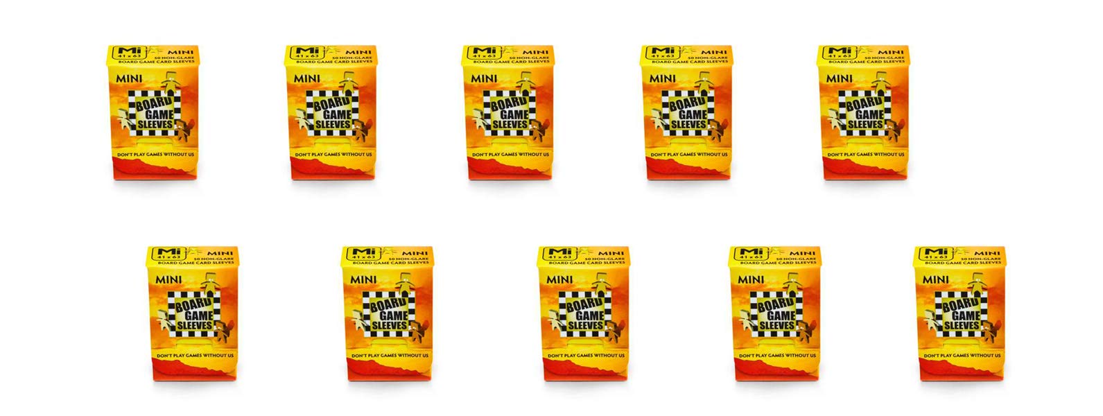 10 Packs Arcane Tinmen Anti-Glare Board Game Card Sleeves - 50 Count Mini Size Protective Sleeves with Display Case - Perfect for MTG, Pokémon, and Collectible Card Games