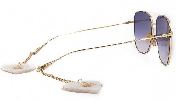 Gucci GG 1031S 004 Gradient Gold/Violet Oversized Square Metal Sunglasses for Women - Fashionable UV Protection Shades for Beach, Driving & Outdoor Activities
