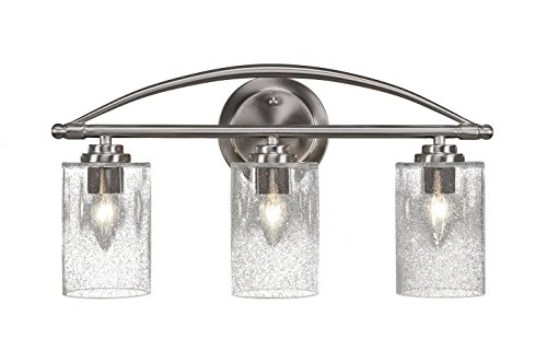 Toltec Lighting 2403-BN-300 Marquise 3-Light Bathroom Vanity Bar with 4