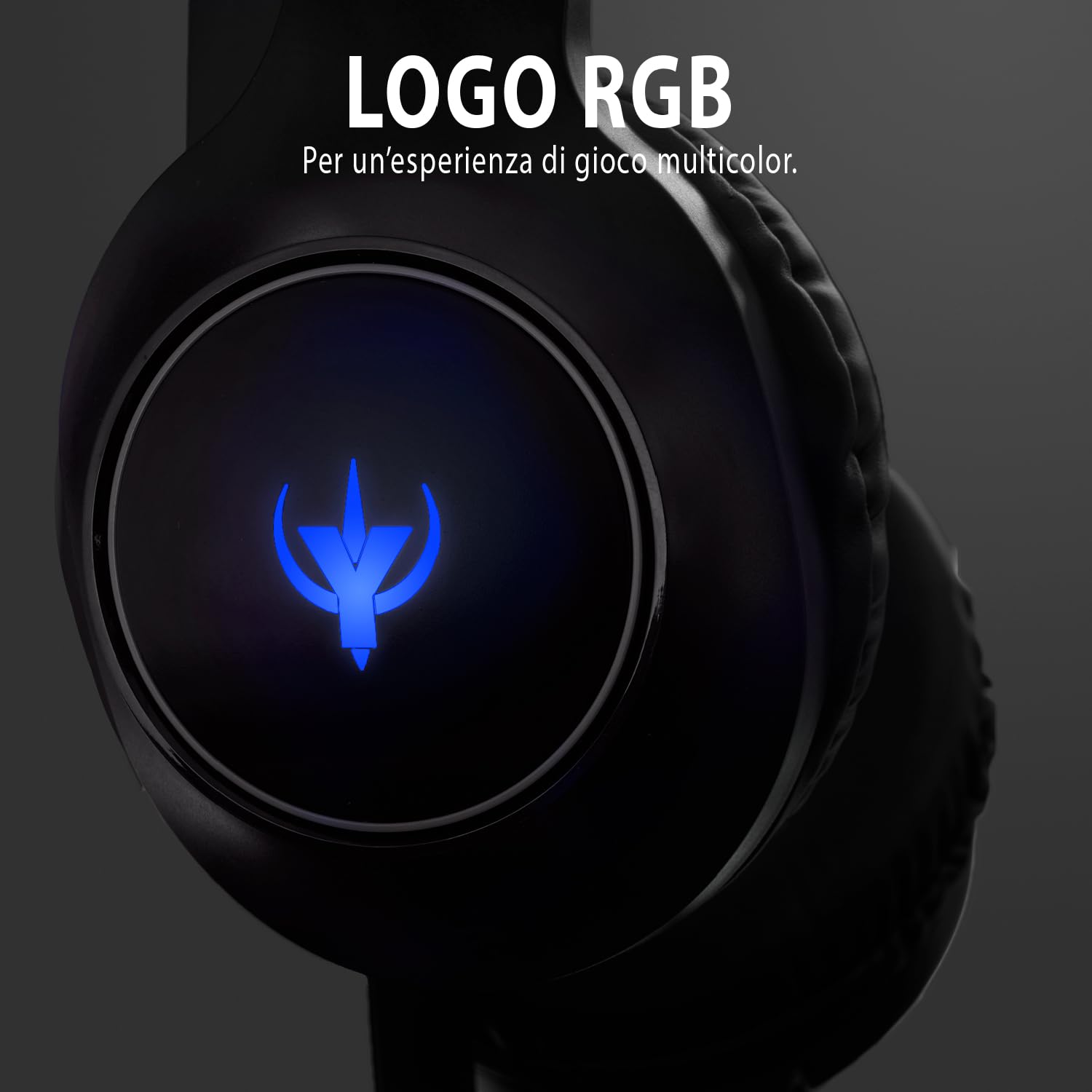 SPYCO Gaming Headset Impulse HE-121 - 50mm Crystal Clear Sound, Omnidirectional Microphone - Compatible with PC, Mac, Xbox One, PS4 & Nintendo Switch - RGB Logo - Black - Perfect for Competitive Gaming & Streaming